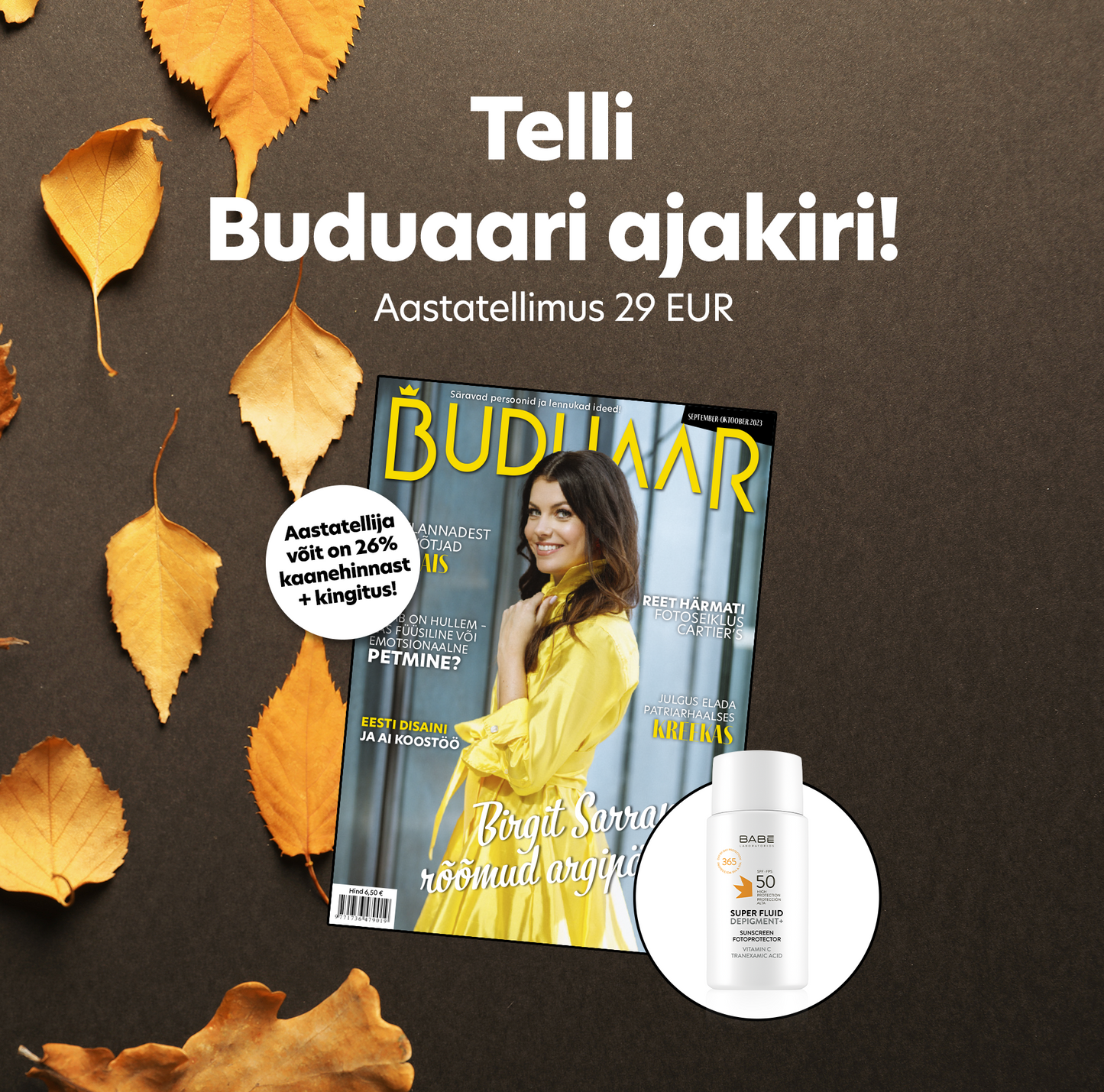 Buduaari aastatellimus novembrist + KINGITUS